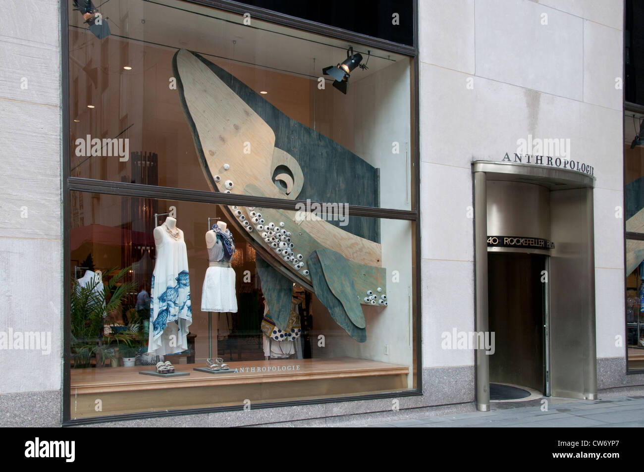 Antropologie Fashion Shop New York City Manhattan Fifth Avenue Stockfoto