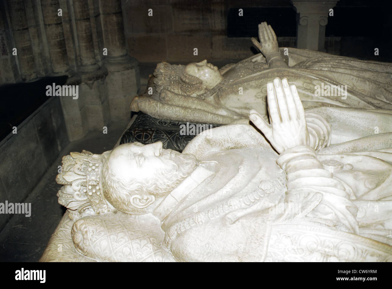 Tombeau de Henri II et de Catherine de Médicis. Stockfoto