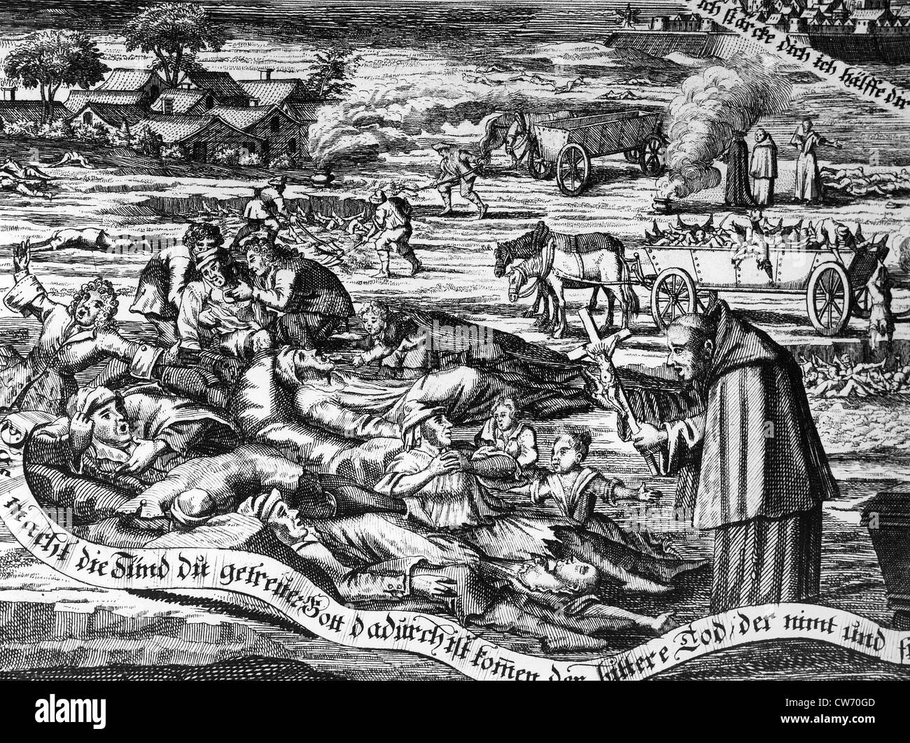 Die große Pest in Marseille im Jahre 1720 Stockfoto