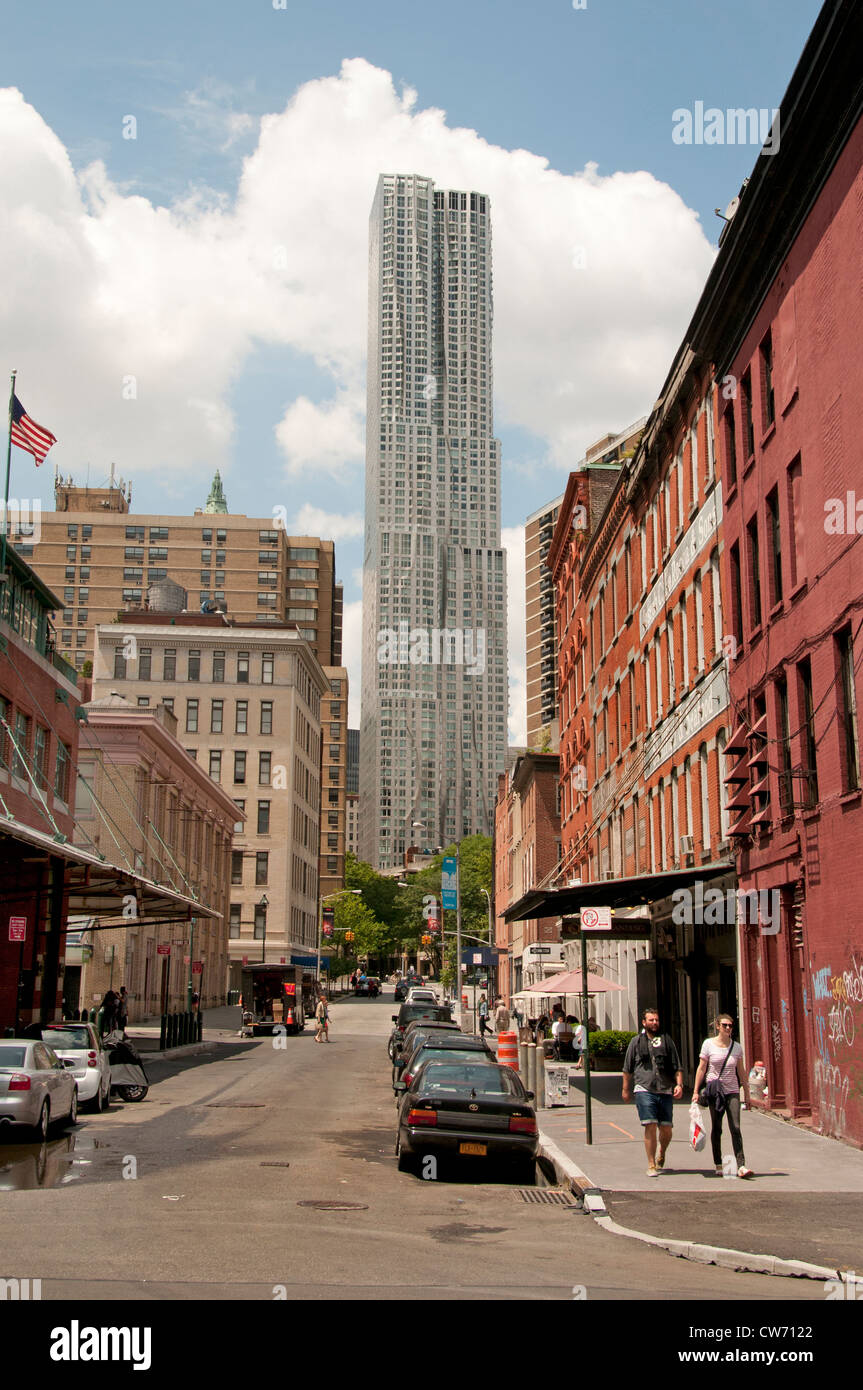 Neue 8-Fichte-Straße Beekman Tower von Frank Gehry South Street Seaport New York City Manhattan Stockfoto
