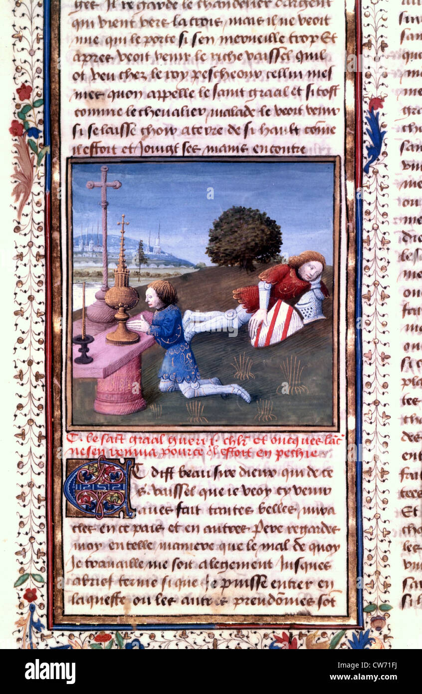Das Buch von Lancelot des Sees von Robert de Boron Stockfoto