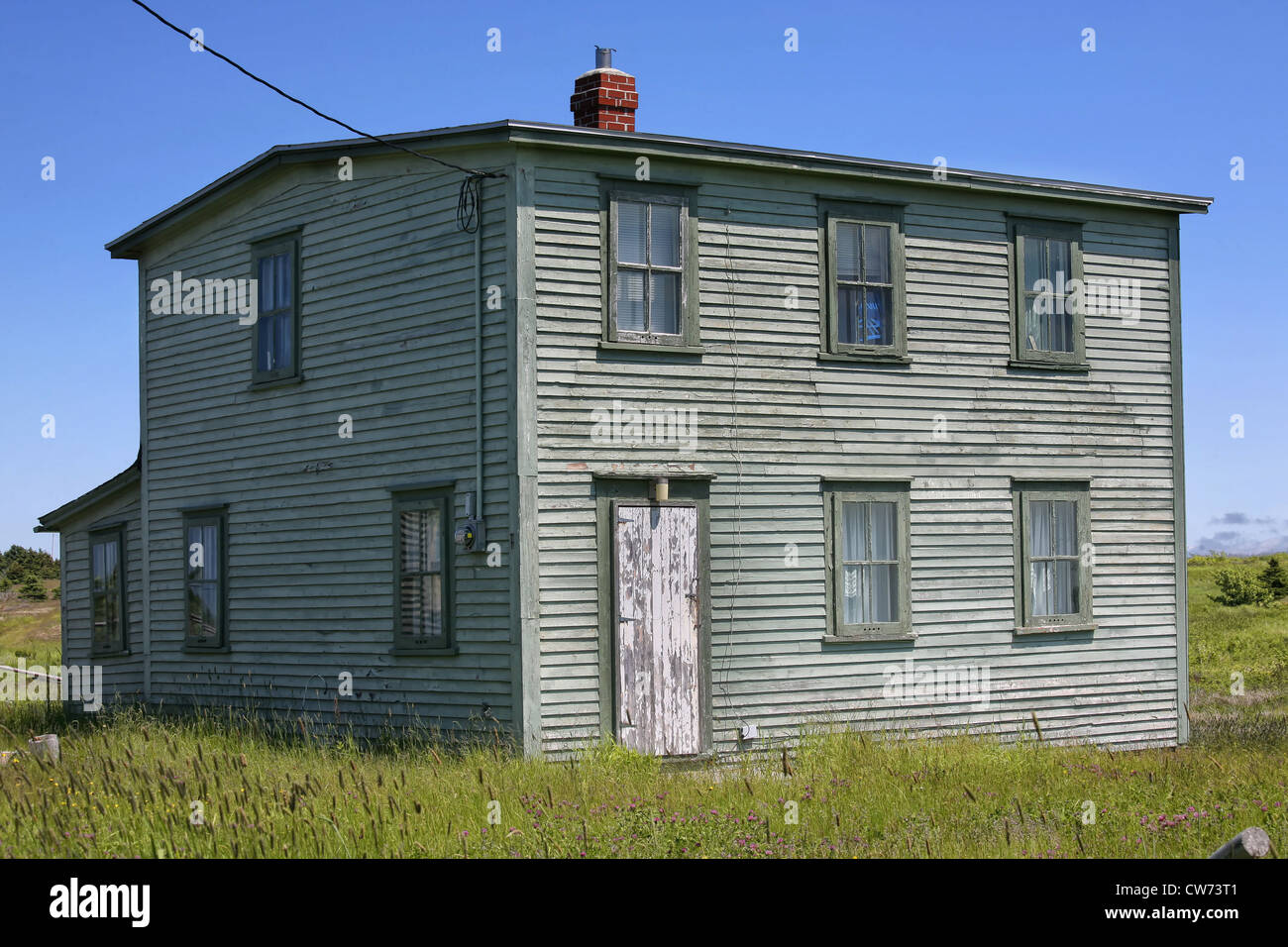 Eine Schindel Haus im ländlichen Neufundland, Kanada. Stockfoto