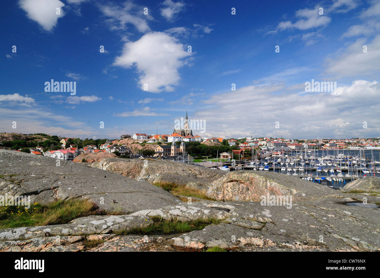 Blick auf Stadt, Schweden, Bohuslaen, Lysekil Stockfoto