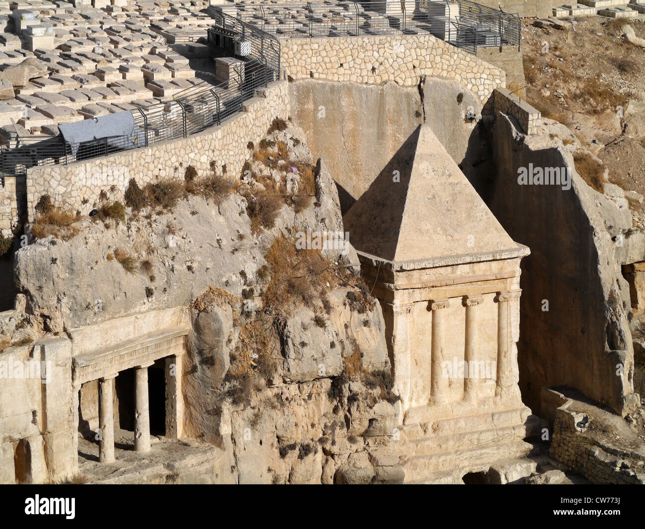 Jerusalem, alten Friedhof Gräber, Kidron-Tal Stockfoto