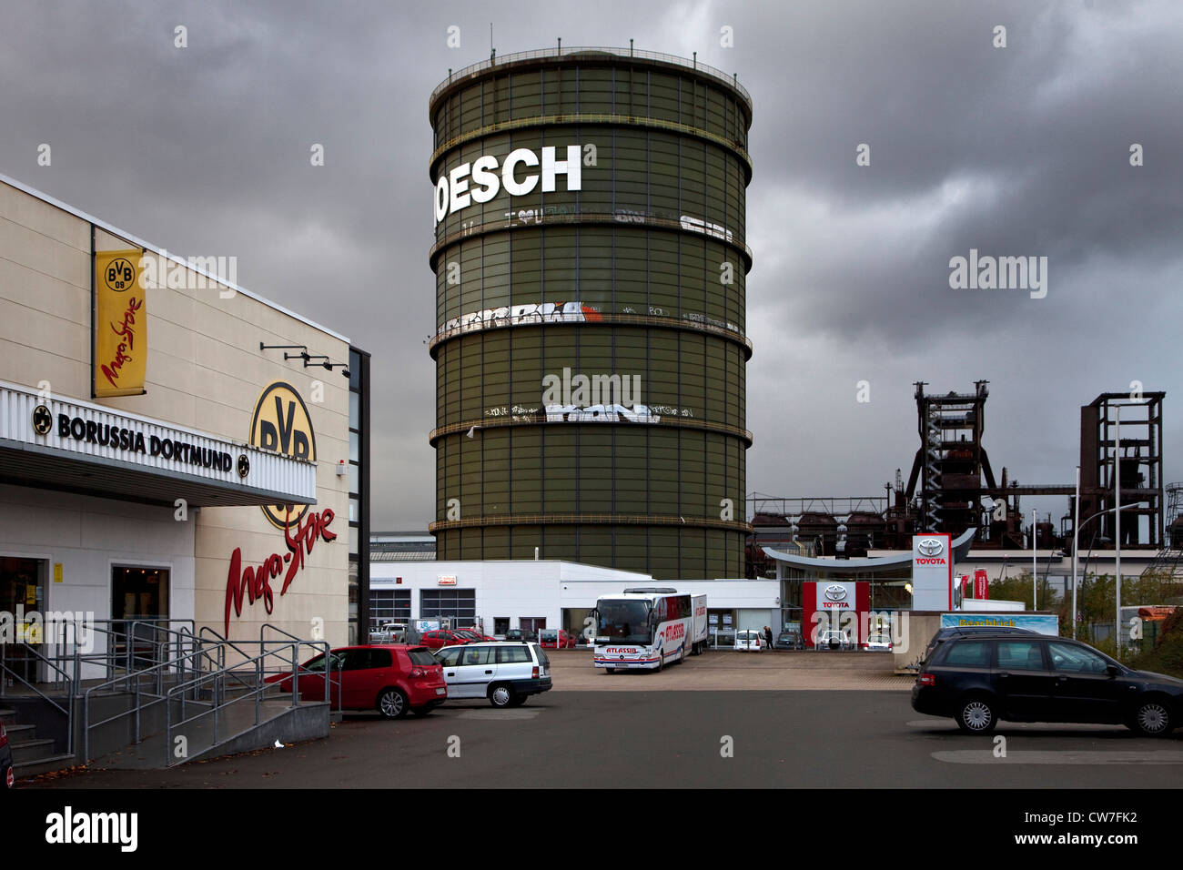 kommerziellen Zone von Phoenix West in Dortmund, Ruhrgebiet, Nordrhein Westfalen, Hoerde, Deutschland Stockfoto