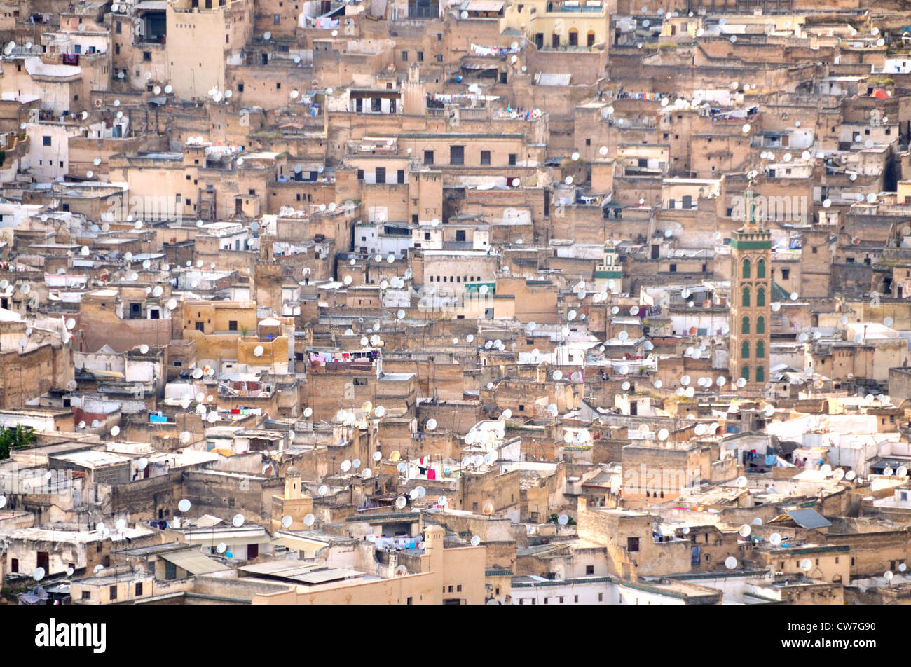 alte Stadt mit Marokko, Medina von Fes Stockfoto