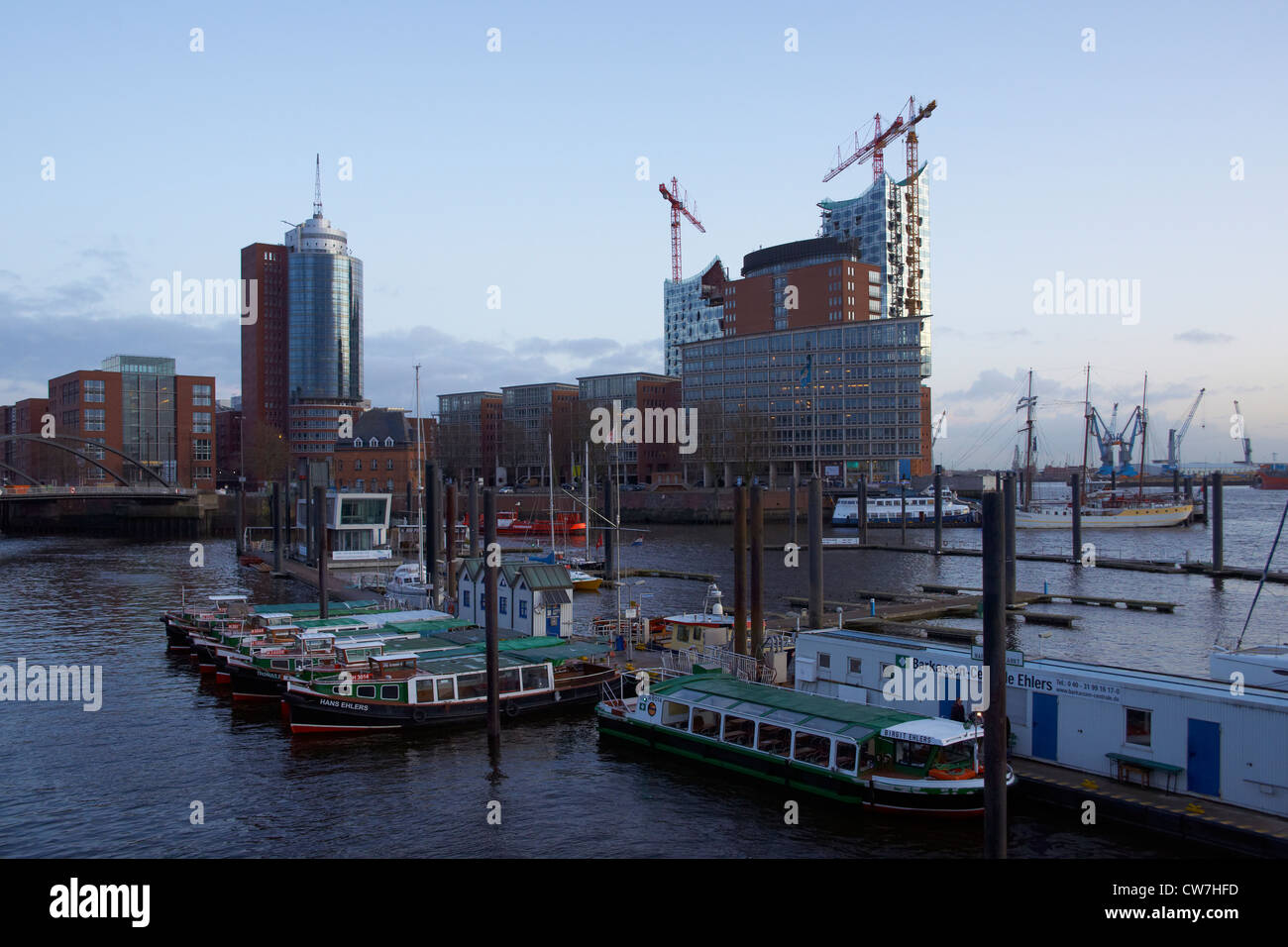 Bau der Elbphilharmonie in der Hamburger Hafen Stockfoto