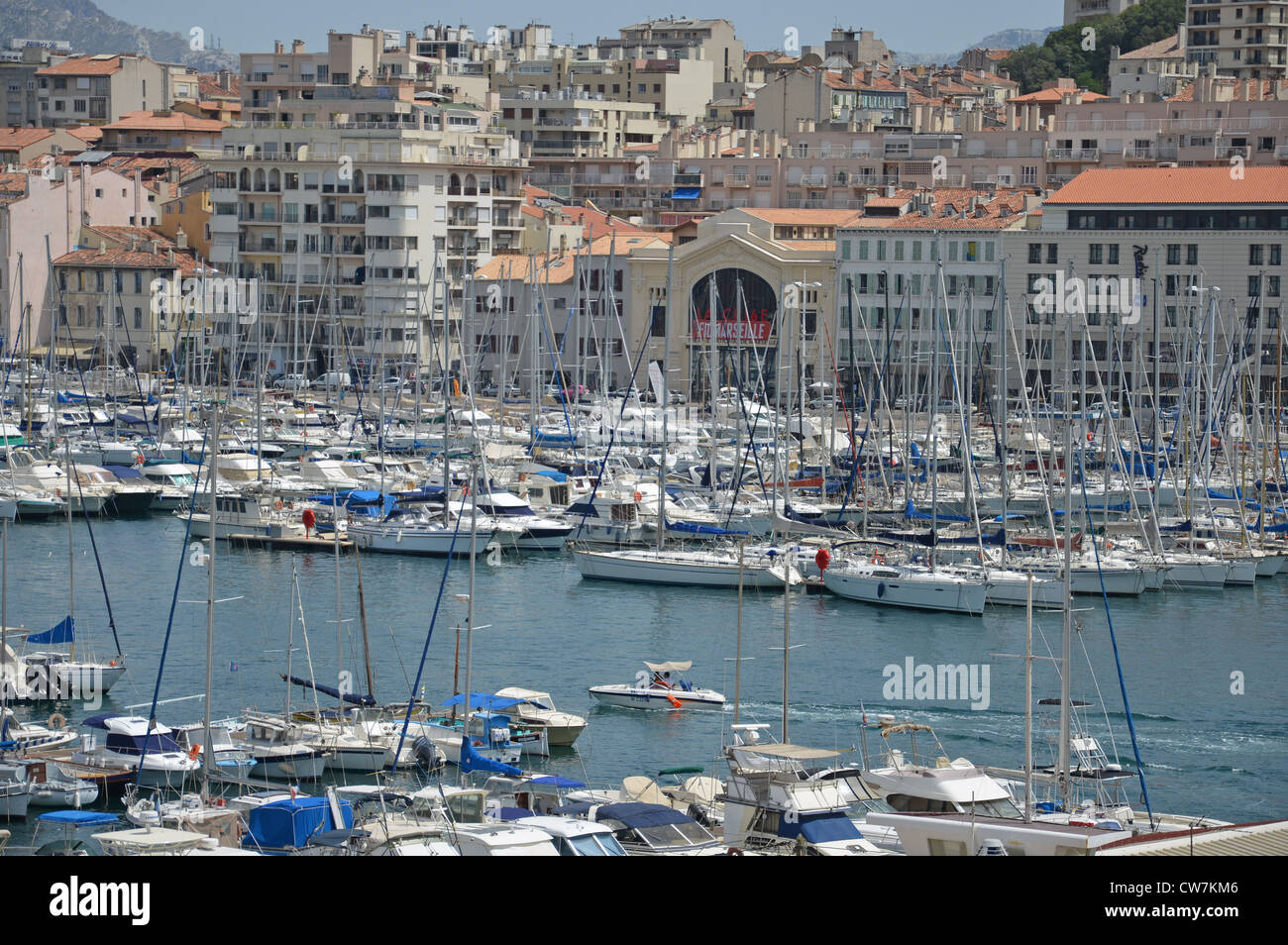 Vieux-Port de Marseille (Alter Hafen), Marseille, Departement Bouches-du-Rhône, Provence-Alpes-Côte d ' Azur, Frankreich Stockfoto
