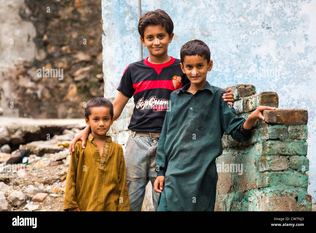 Jungen in besagten Pur Dorf, Islamabad, Pakistan Stockfoto