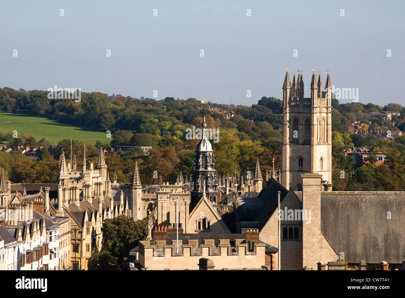 Stadtzentrum von Oxford in Richtung Magdalen College. Stockfoto