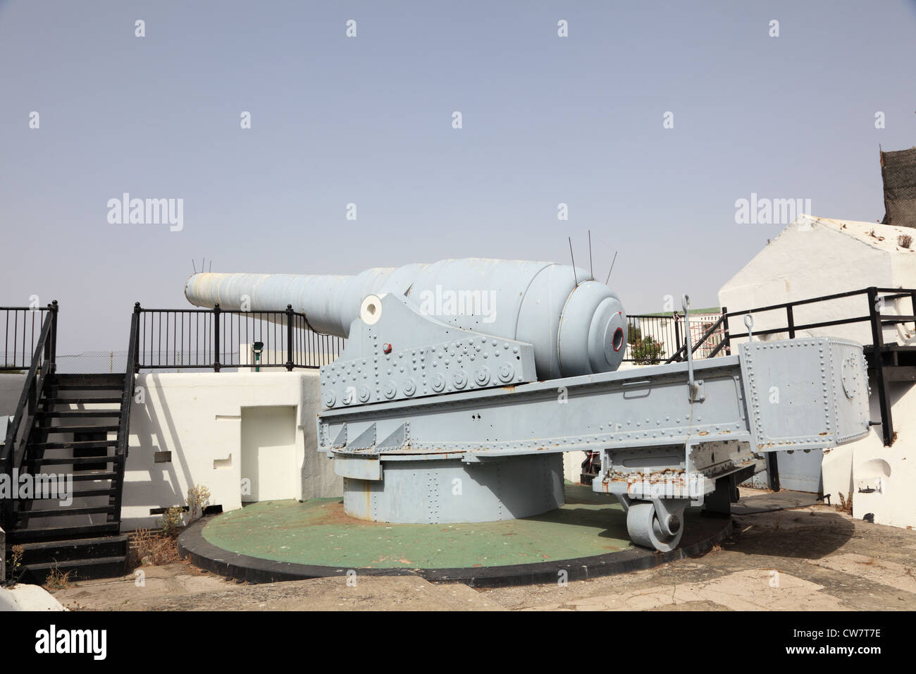 Die berühmten 100-Tonnen-Kanone in Gibraltar Stockfoto