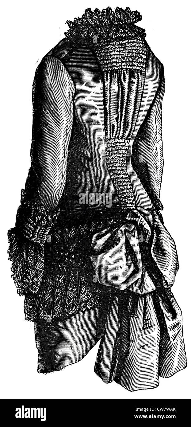 Frauenmode dress 1881 Stockfoto