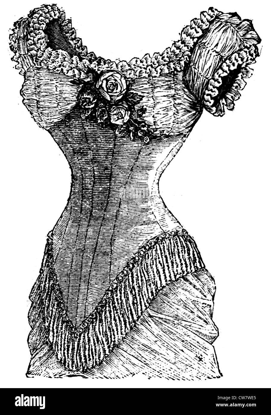 Frauenmode dress 1881 Stockfoto