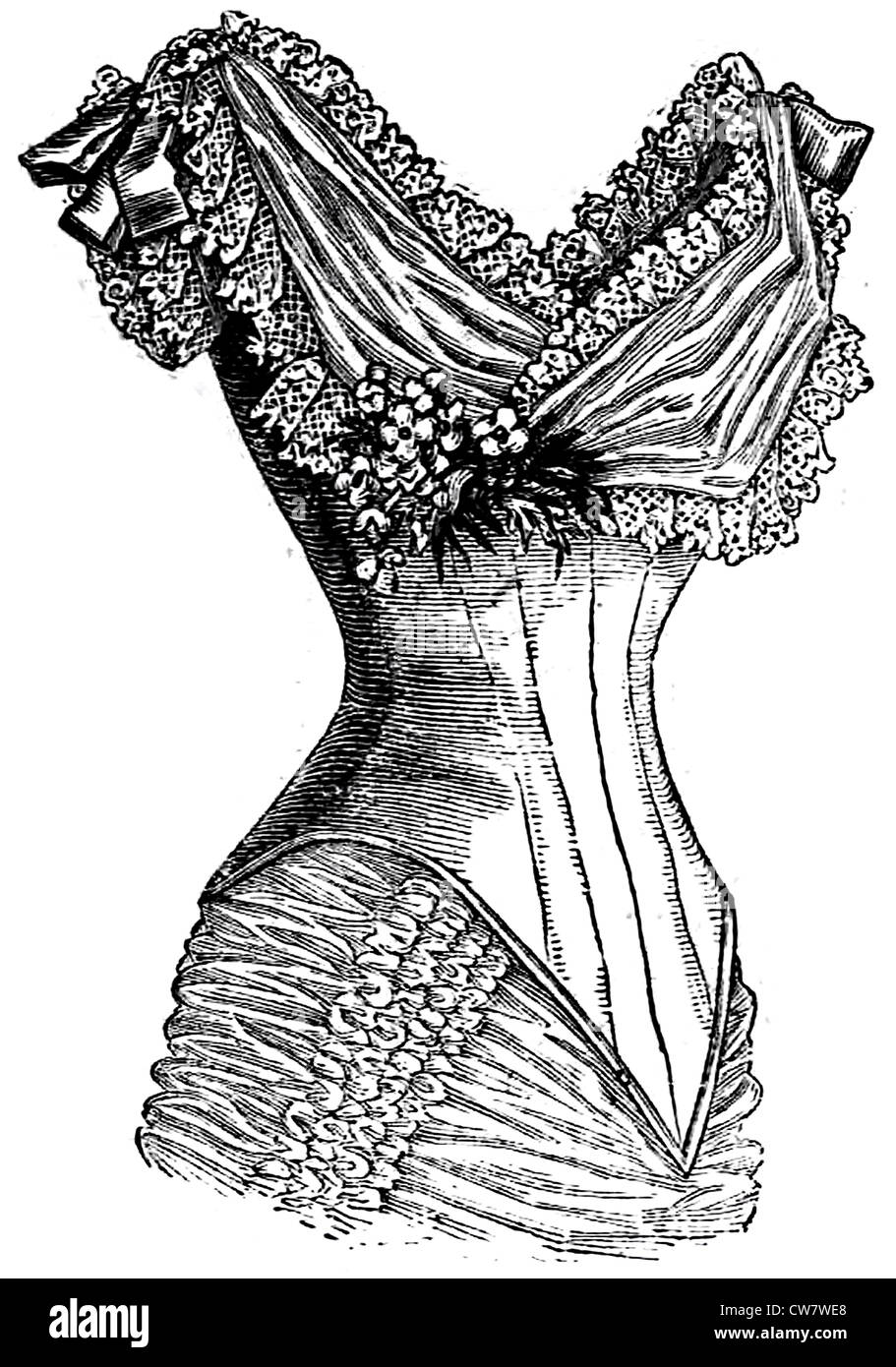 Frauenmode dress 1881 Stockfoto