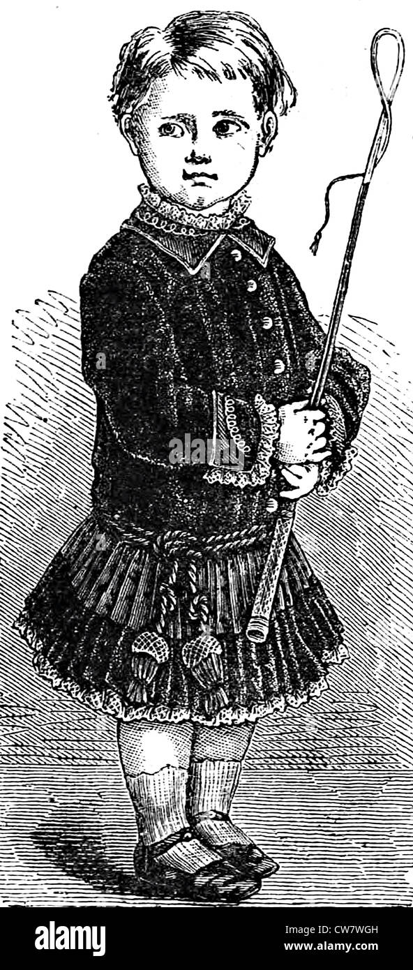 Kindermode im Jahre 1881 Stockfoto