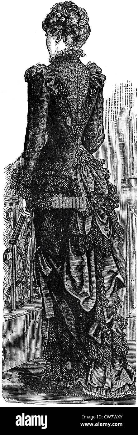 Frauenmode 1881 Stockfoto