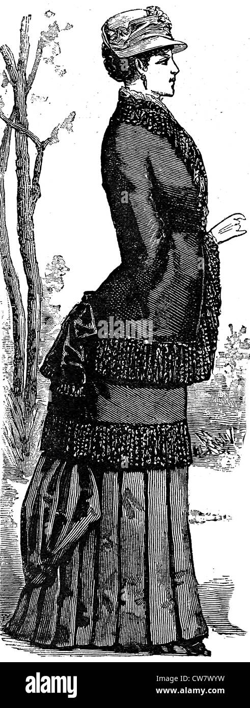 Damenmode in 1881 Stockfoto