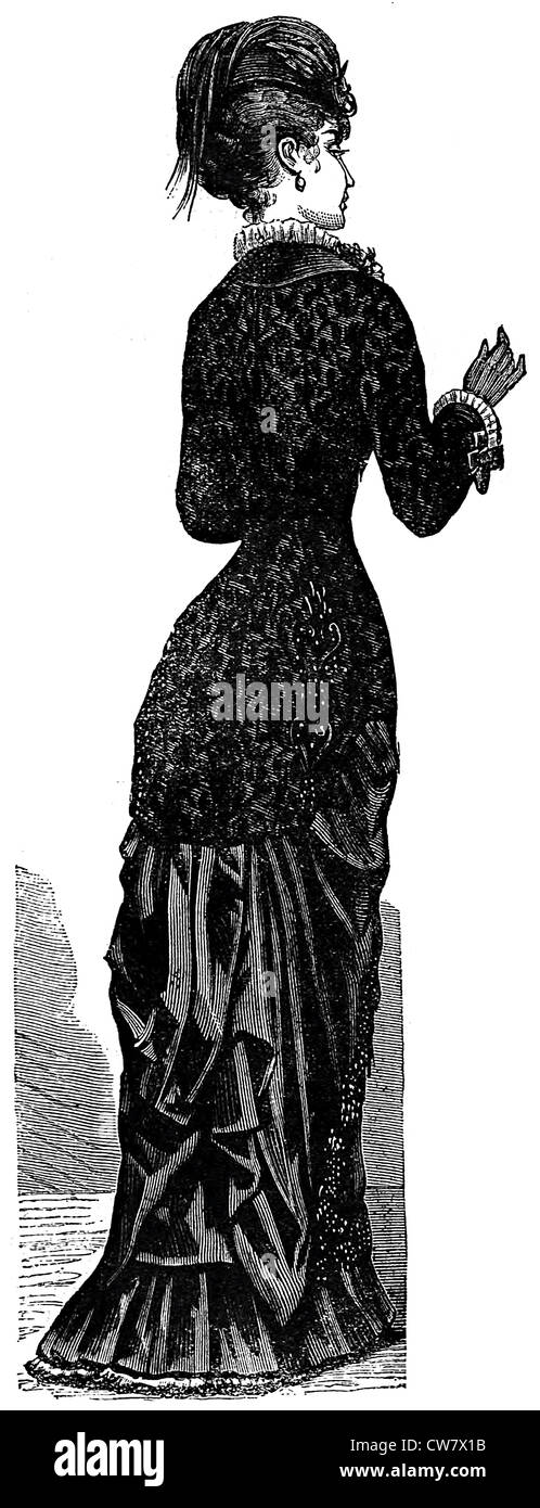 Damenmode in 1881 Stockfoto