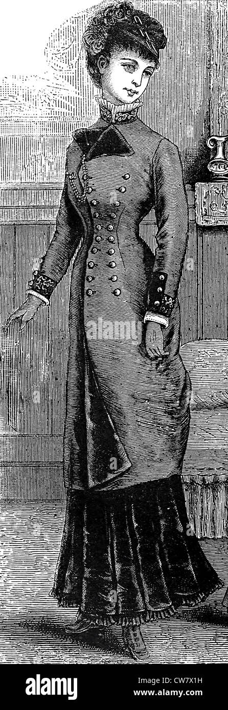 Damenmode in 1881 Stockfoto