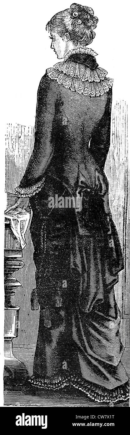 Frauenmode 1881 Stockfoto