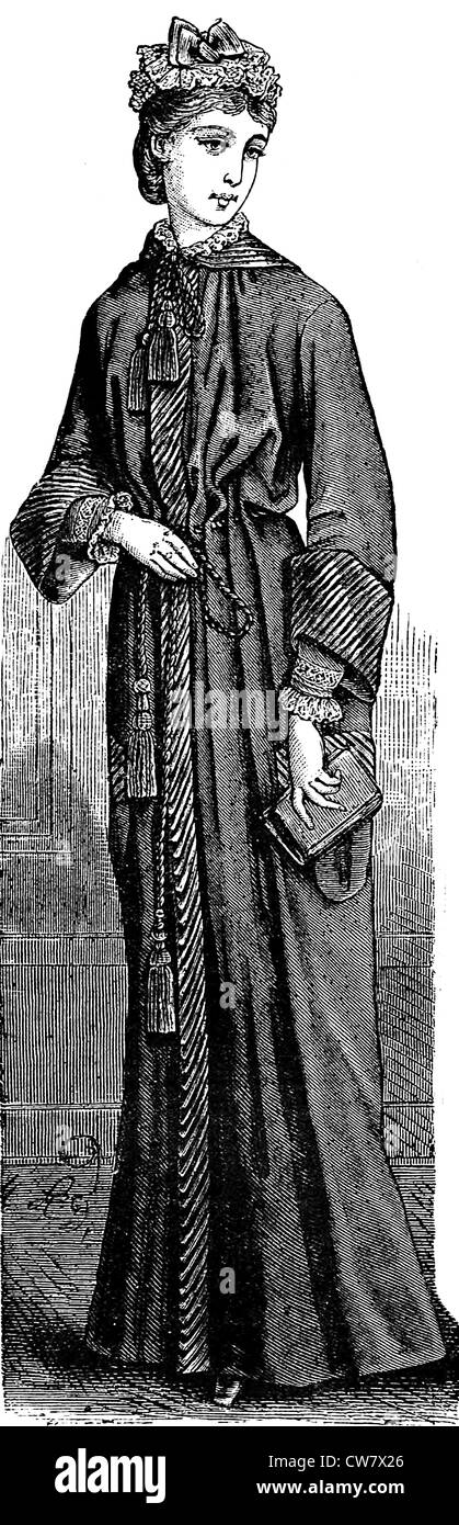 Damenmode in 1881 Stockfoto
