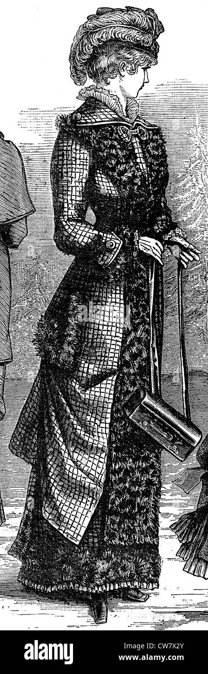 Damenmode in 1881 Stockfoto