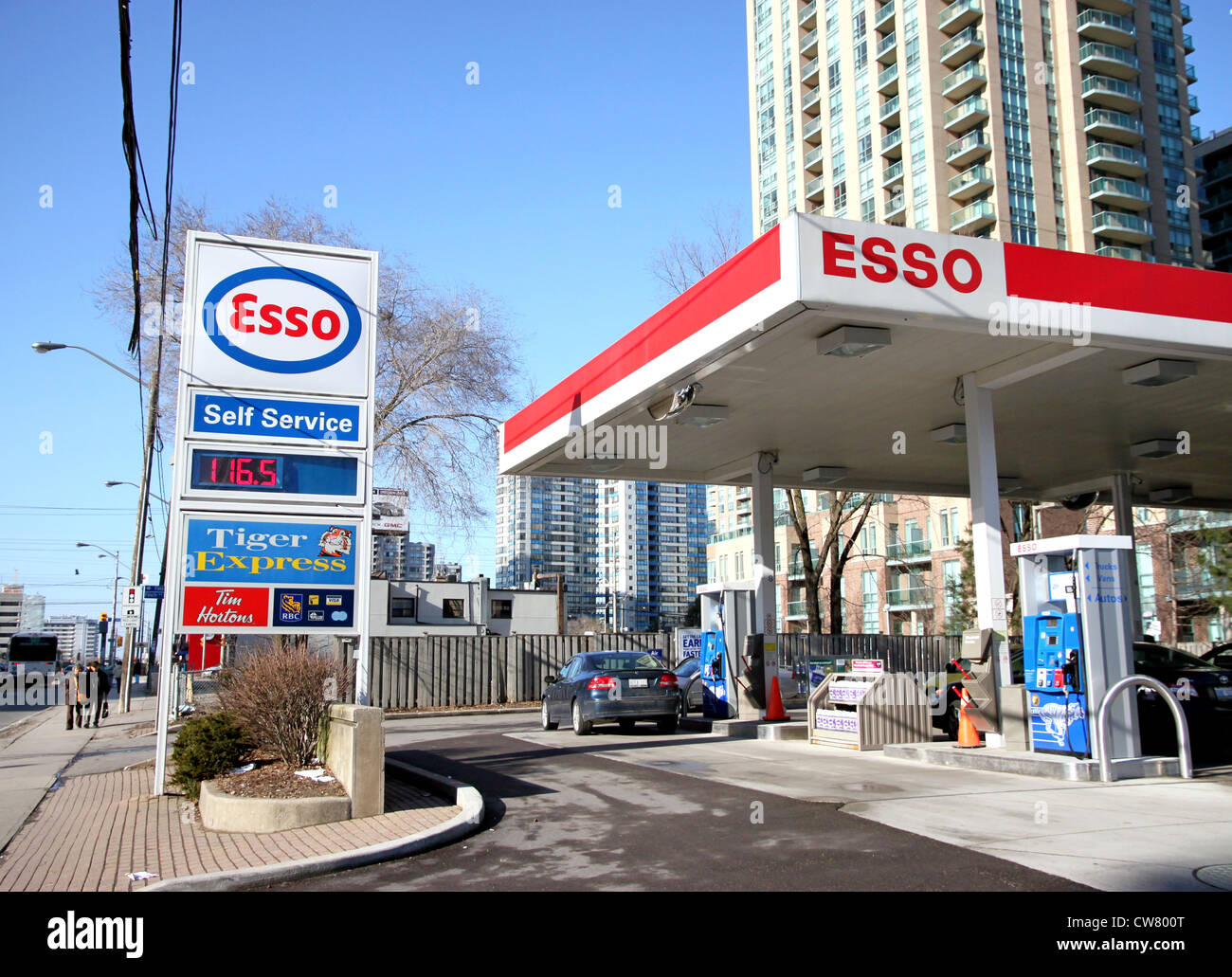 Esso-Tankstelle Stockfoto