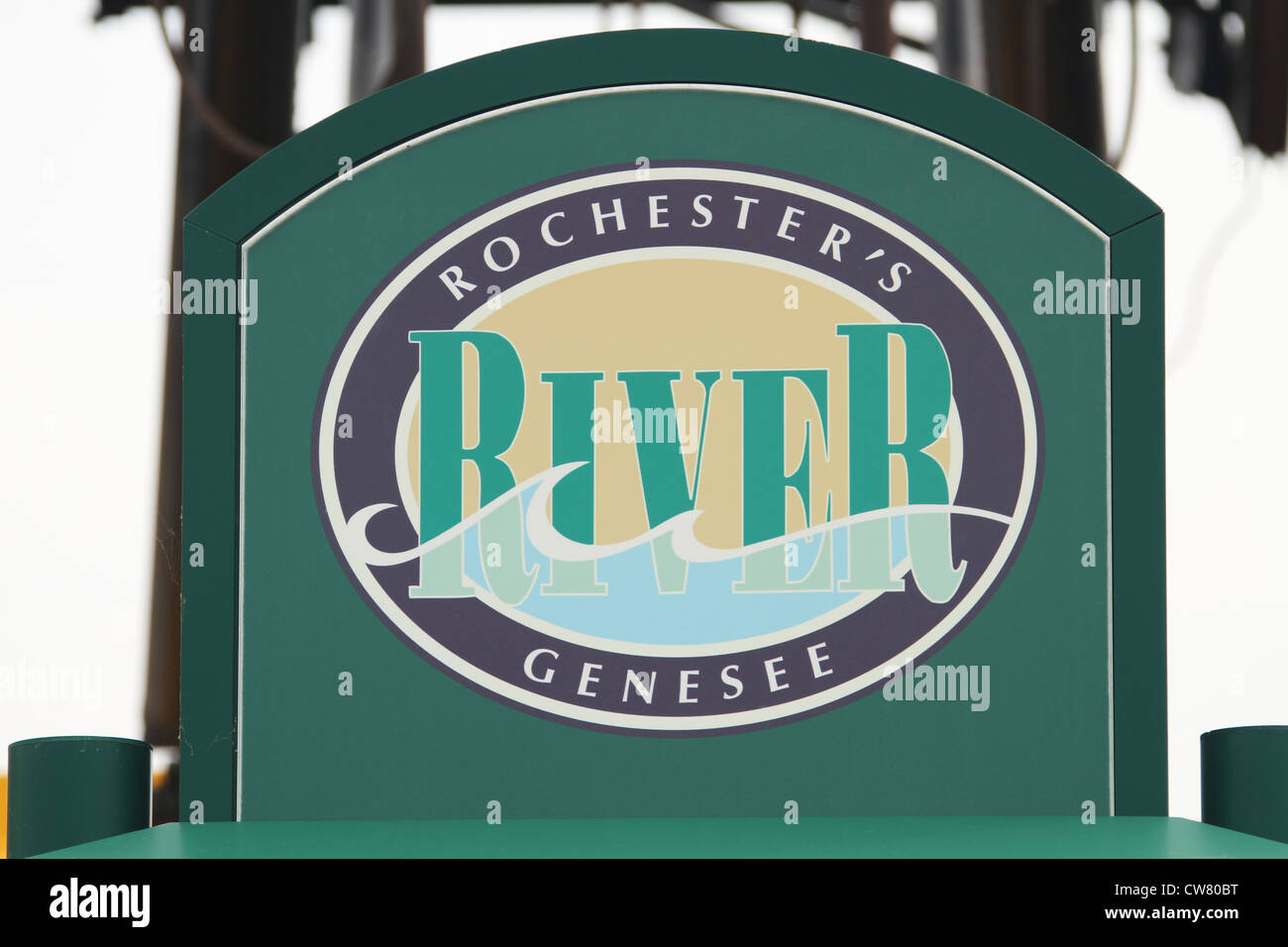 Melden Sie sich für Rochester des Genesee River. Stockfoto