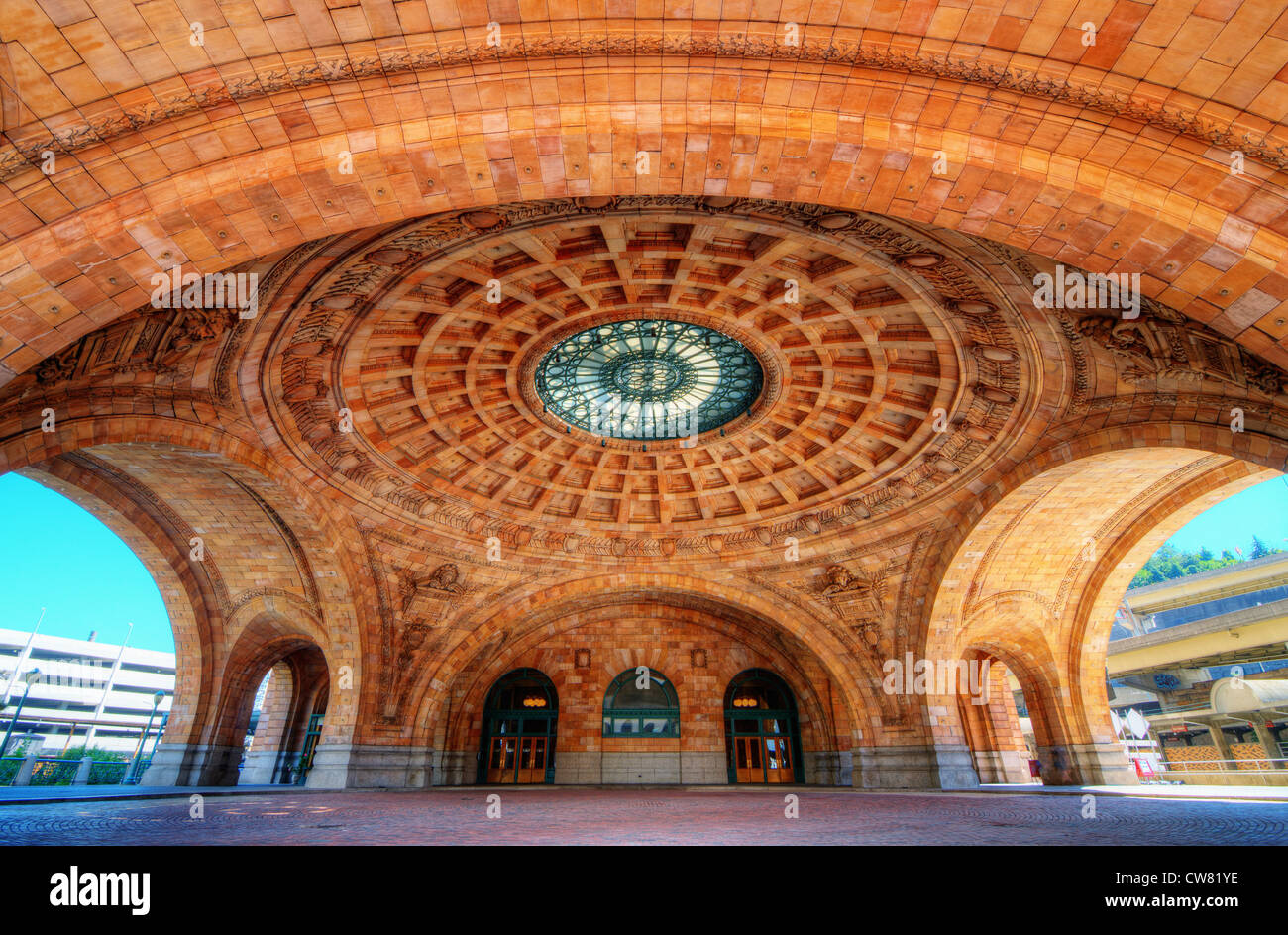 Penn Station ist eine historische Bahnhof an der Liberty Avenue in der Innenstadt von Pittsburgh, Pennsylvania, USA. Stockfoto