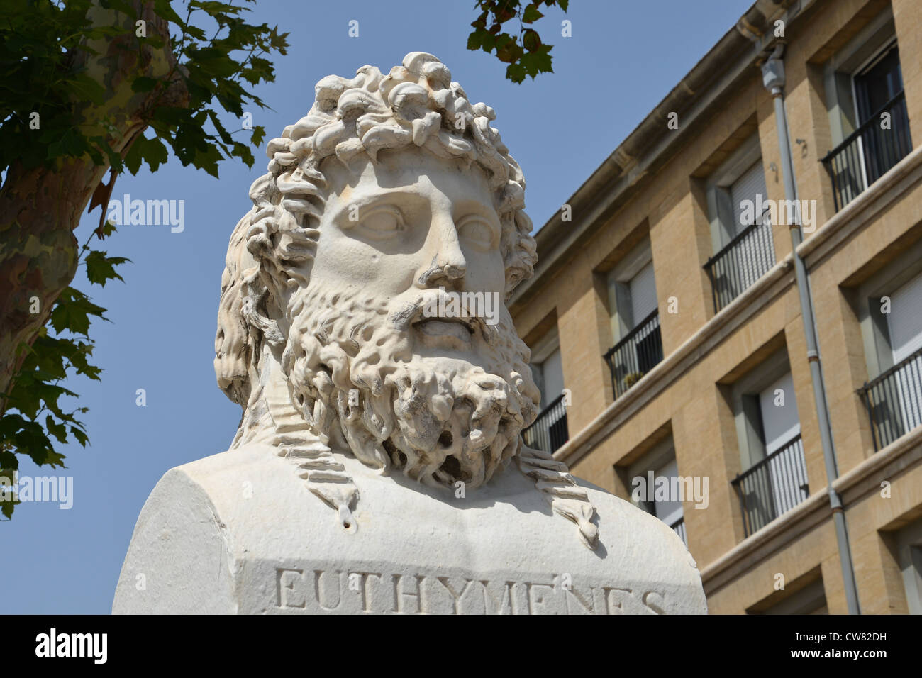 Pytheas et Euthymene Statue von Quai du Port, Marseille, Departement Bouches-du-Rhône, Provence-Alpes-Côte d ' Azur, Frankreich Stockfoto