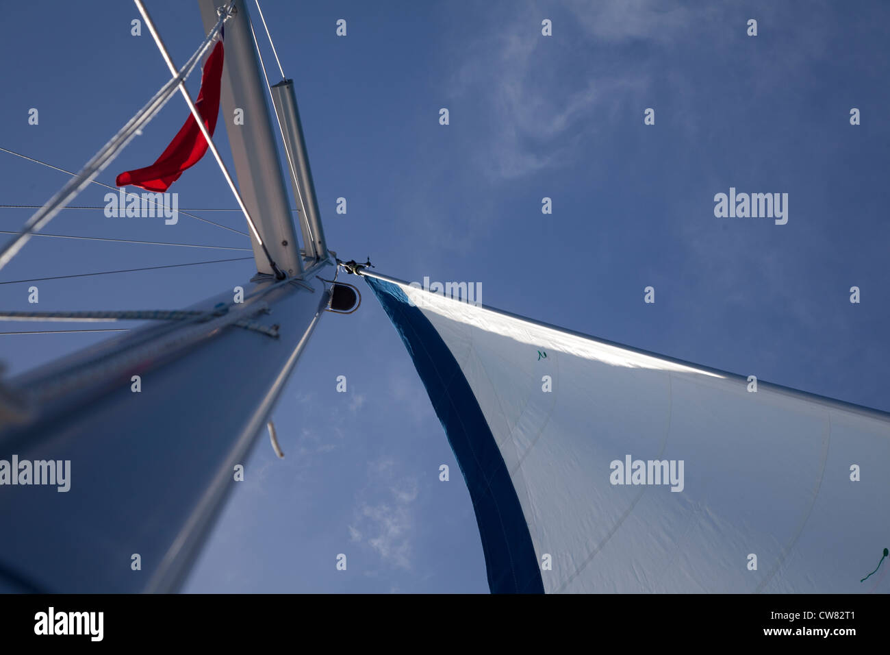 Segelboot-details Stockfoto