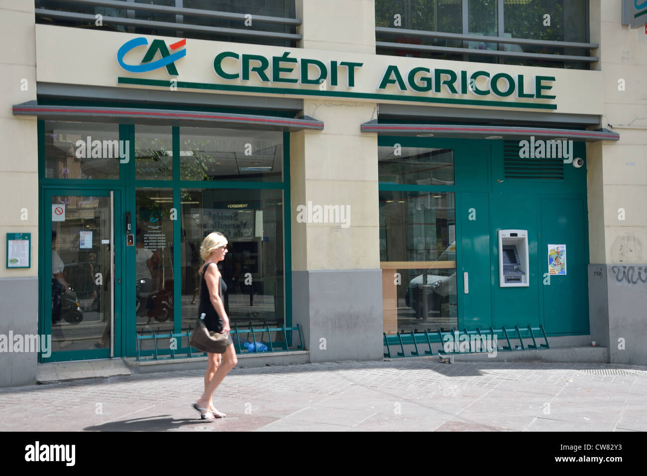 Crédit Agricole Bank im Zentrum von Marseille, Bouches-du-Rhône Abteilung, Provence-Alpes-Côte d ' Azur, Frankreich Stockfoto