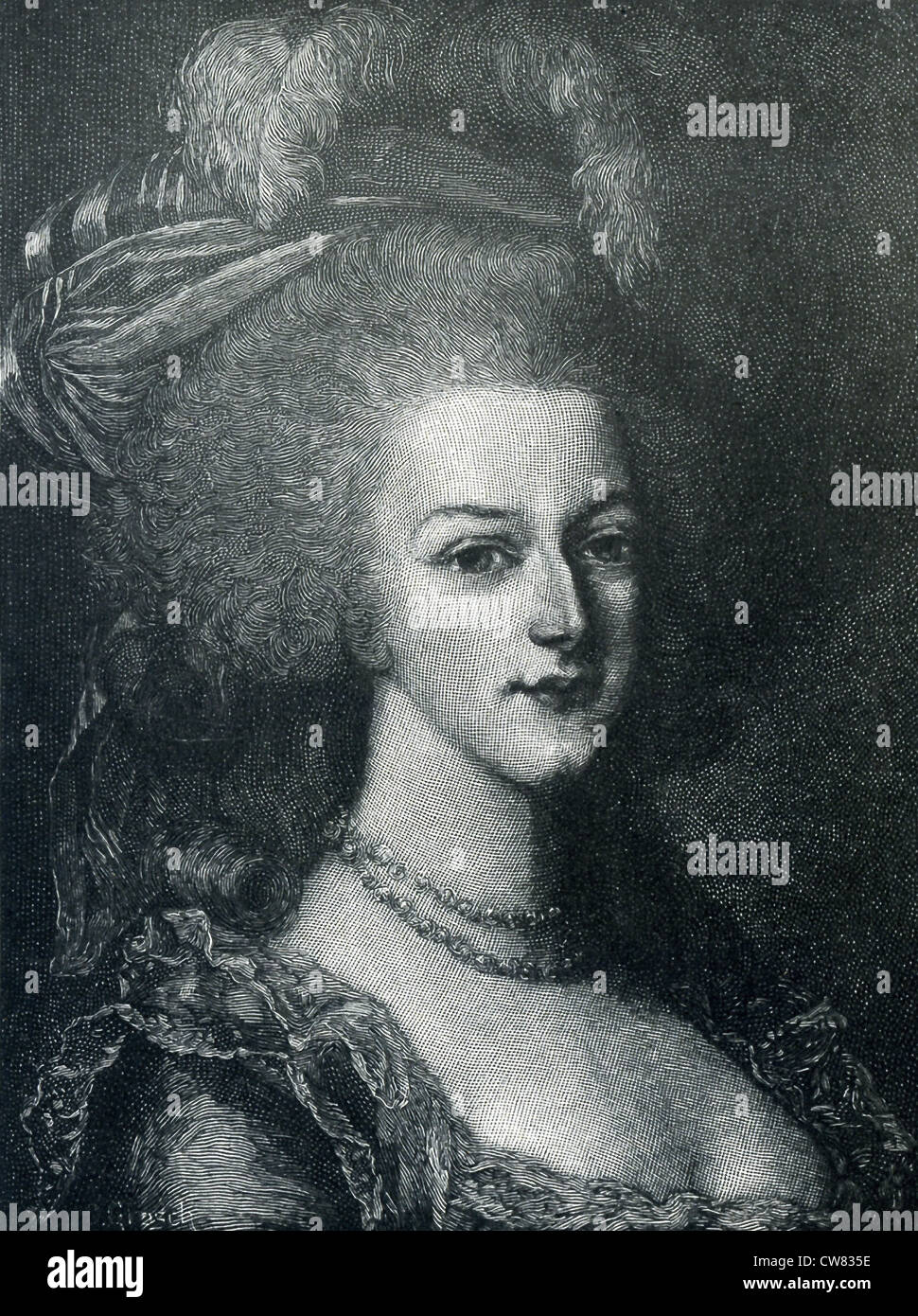 Marie Antoinette, Frau von König Louis XVI von Frankreich, war das 15. Kind von der Kaiserin Maria Theresa von Österreich. Stockfoto