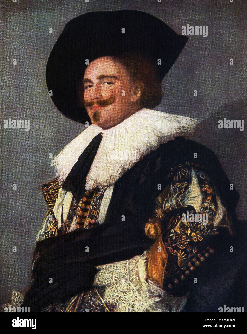 Der Künstler Franz Hals (1580 – 1666) malte The Laughing Cavalier 1624. Hals nannte es Portrait eines Offiziers. Stockfoto