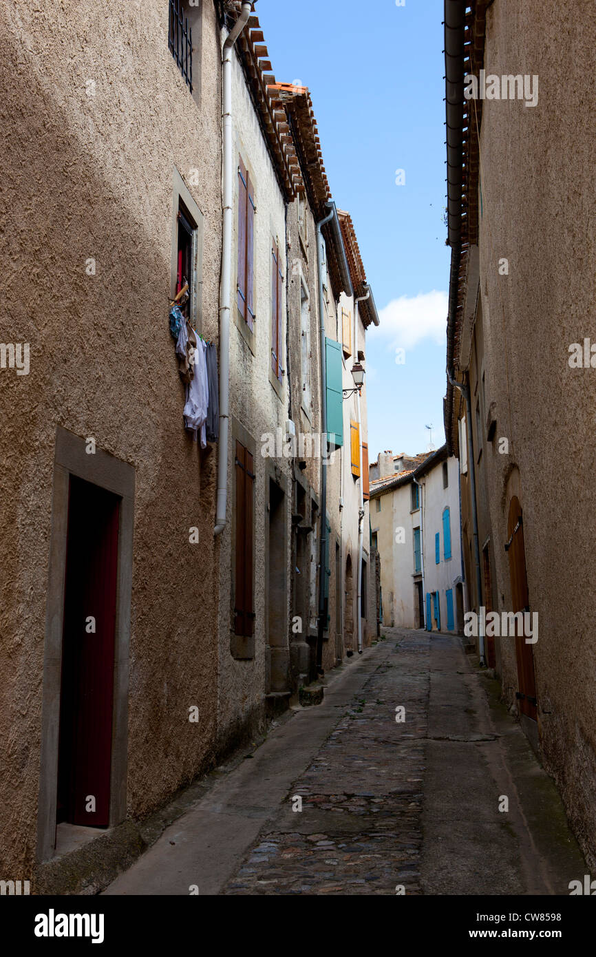 Altes Dorf in der Nähe von Carcassonne in Südfrankreich Stockfoto