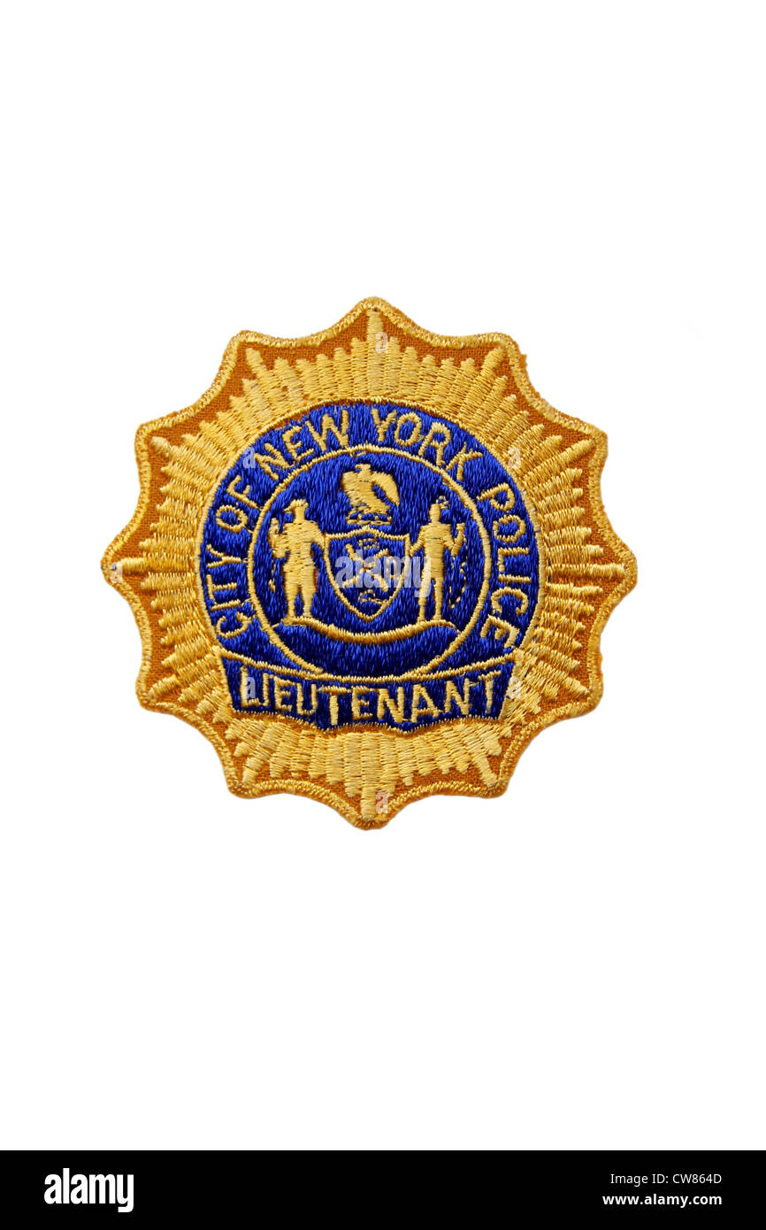 Stadt des New York Police Department NYPD Leutnant Abzeichen Stockfoto