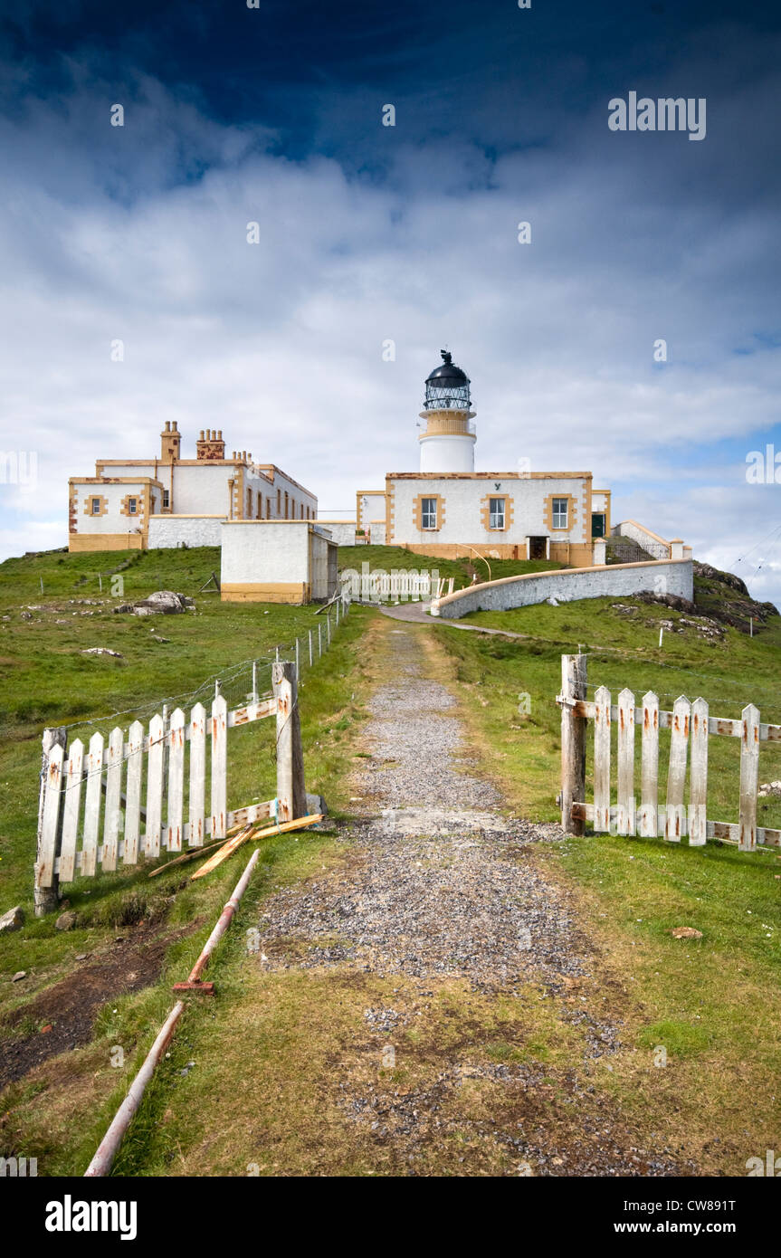 Landschaftlich Point Leuchtturm an der Westspitze der Insel Skye in Schottland, Großbritannien Stockfoto