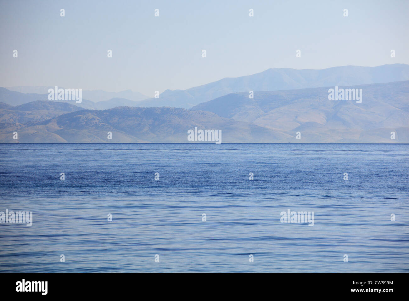 Mediterrane Eascape. Korfu, Griechenland. Stockfoto