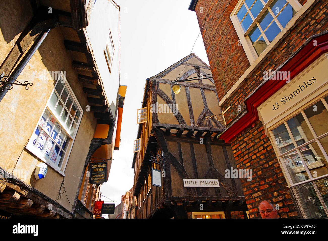 Etwas durcheinander, Straßen von York, Yorkshire, Großbritannien Stockfoto