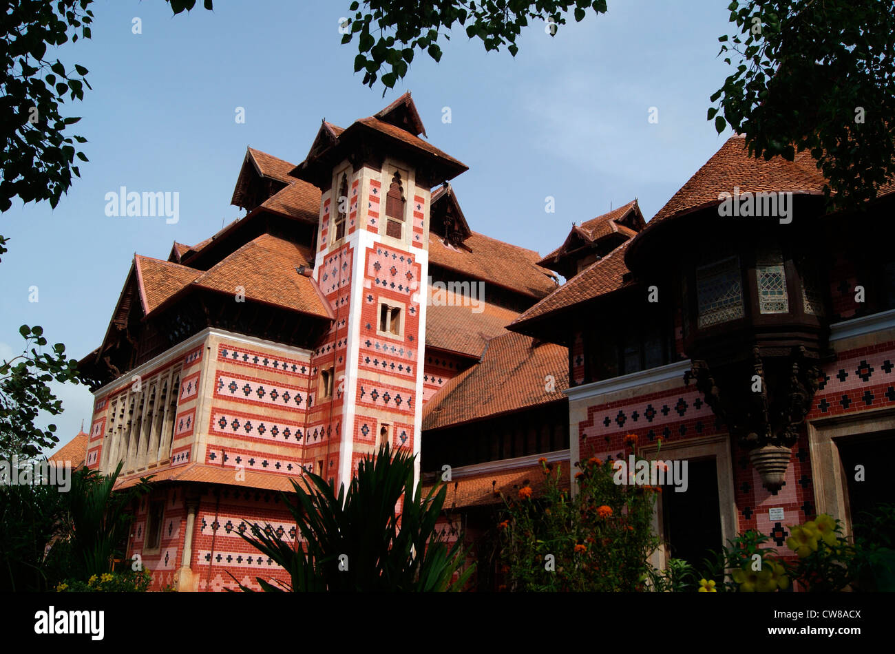 Napier Museum historische Palast in Trivandrum Kerala India.Side und vorderen Angle View Palace Architektur Konzepte Stockfoto