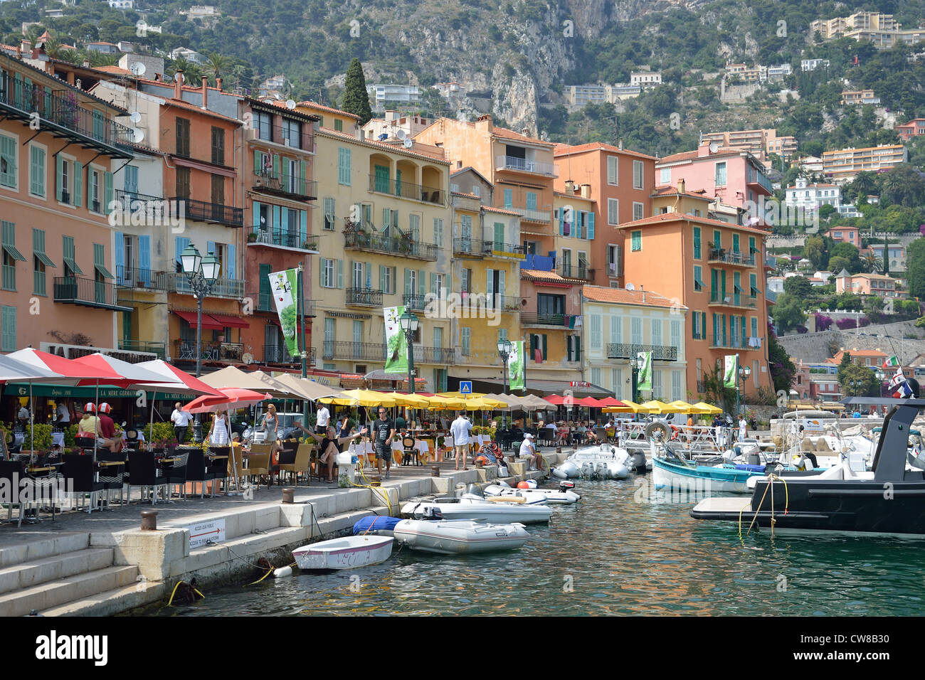 Darse Royal Harbour XVI Jahrhundert, Villefranche-Sur-Mer, Côte d ' Azur, Alpes-Maritimes, Provence-Alpes-Côte d ' Azur, Frankreich Stockfoto