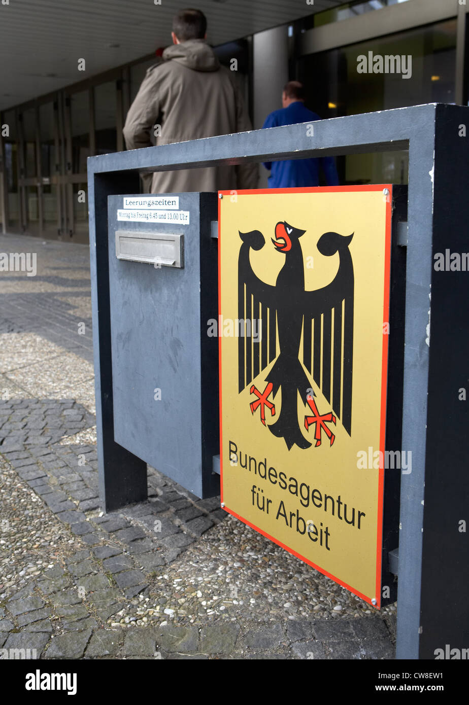 Behörden der Bundesanstalt für Zeichen arbeiten in Nürnberg Stockfoto