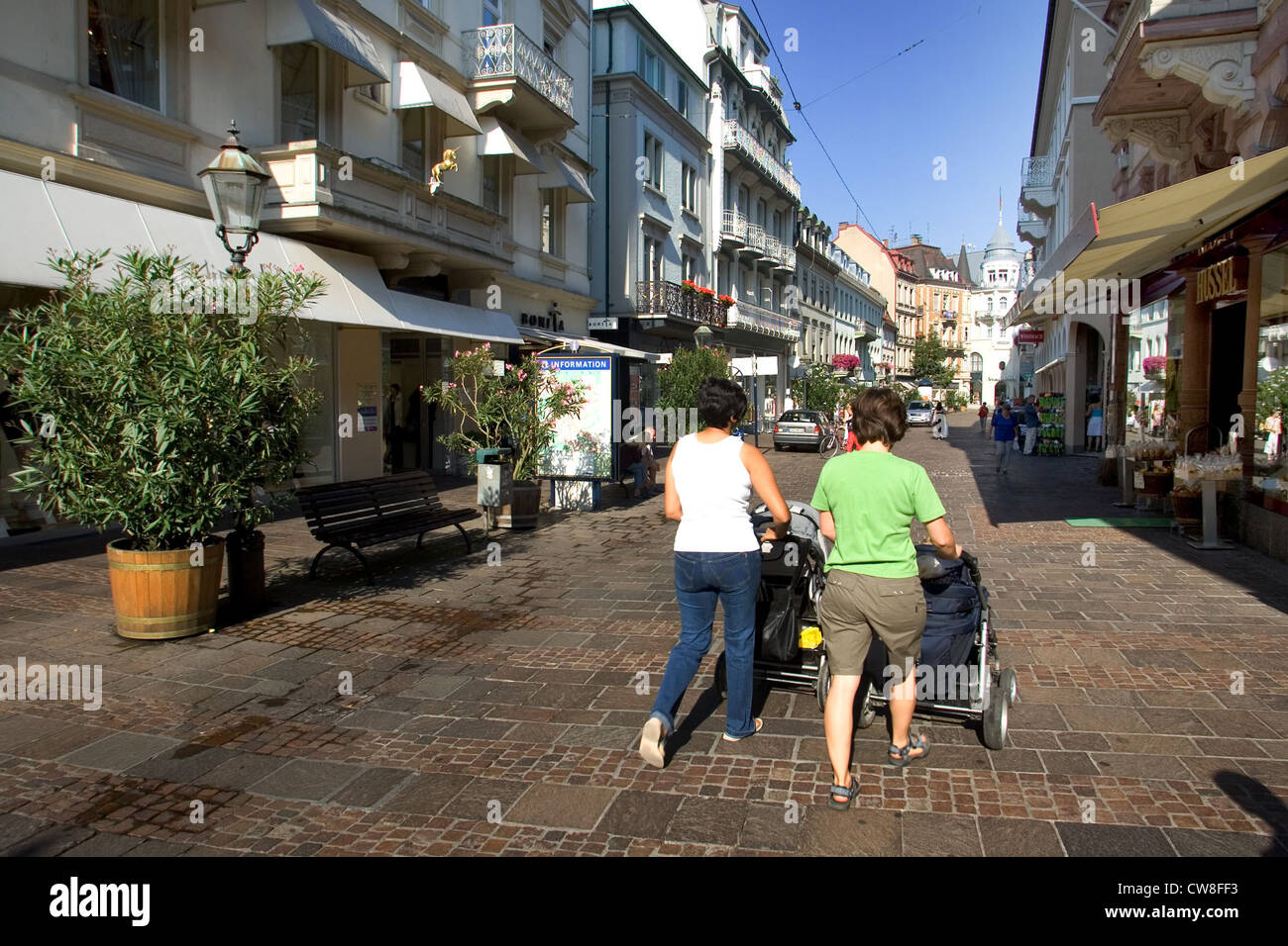 Baden-Baden, mit Blick auf das Stadtzentrum Stockfoto