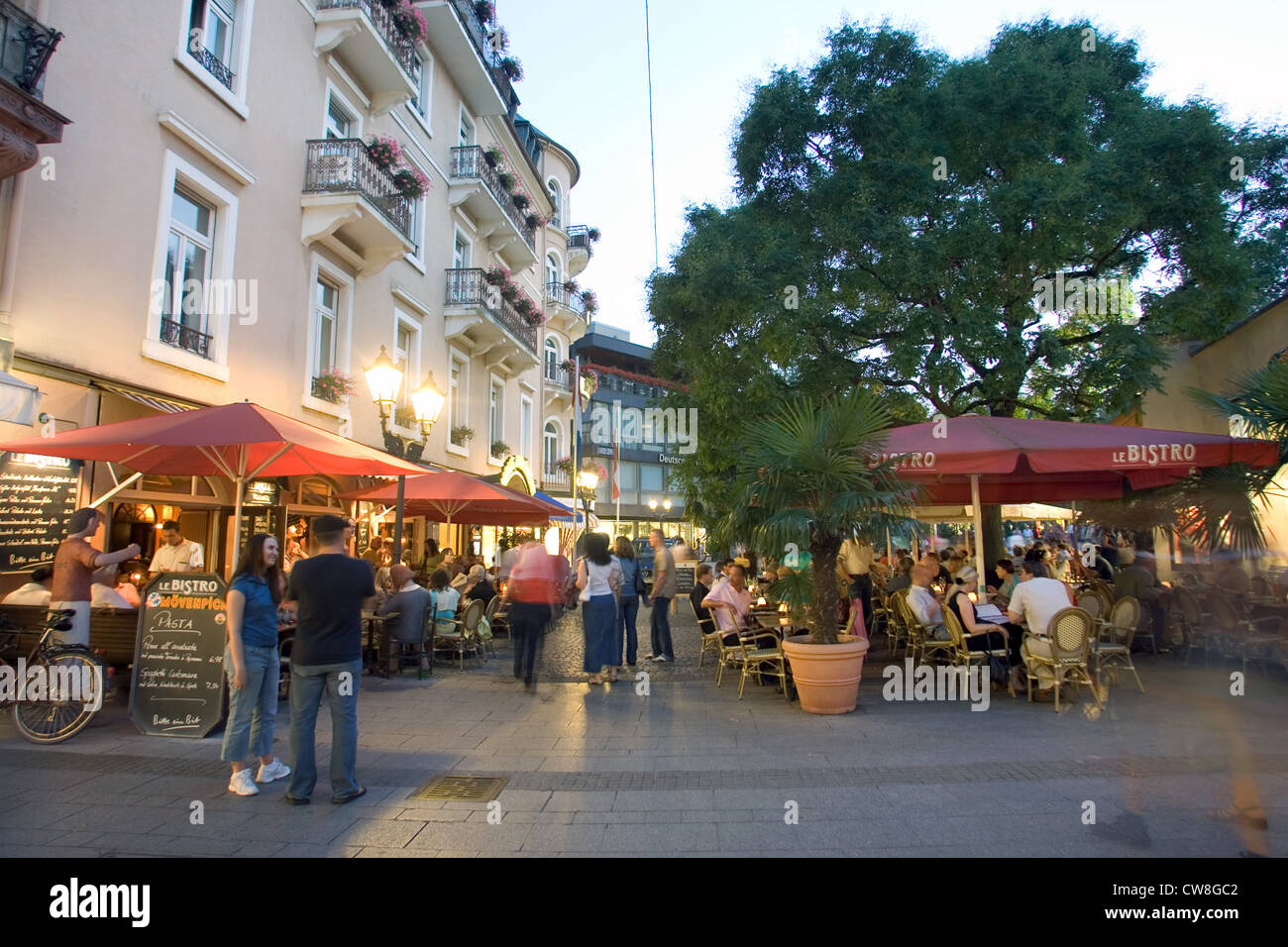 Baden-Baden, Blick auf den Straßen der Innenstadt Stockfoto