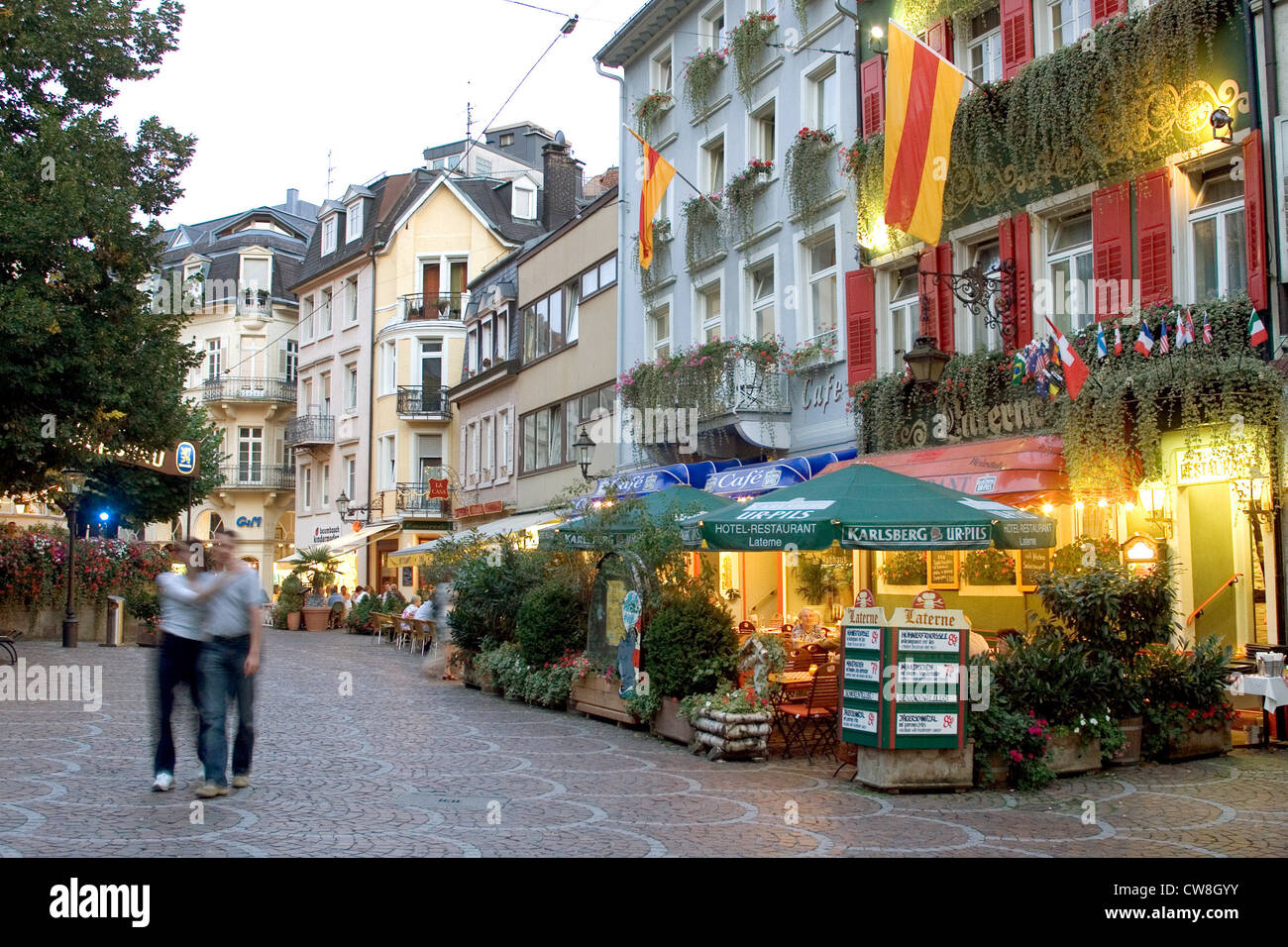 Baden-Baden, Blick auf den Straßen der Innenstadt Stockfoto