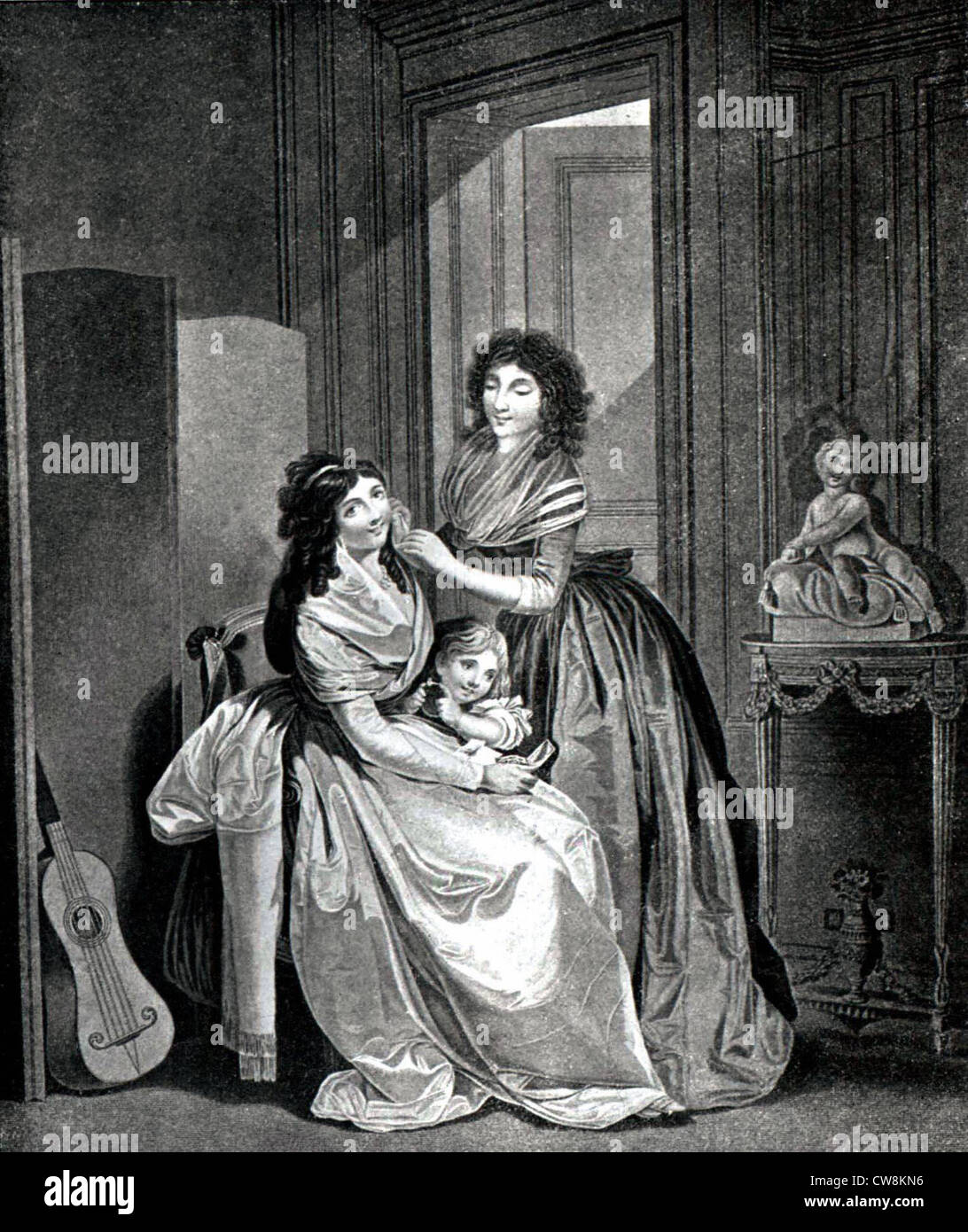 Kupferstich von Boilly (zweiter Satz), Genre-Szene Stockfoto