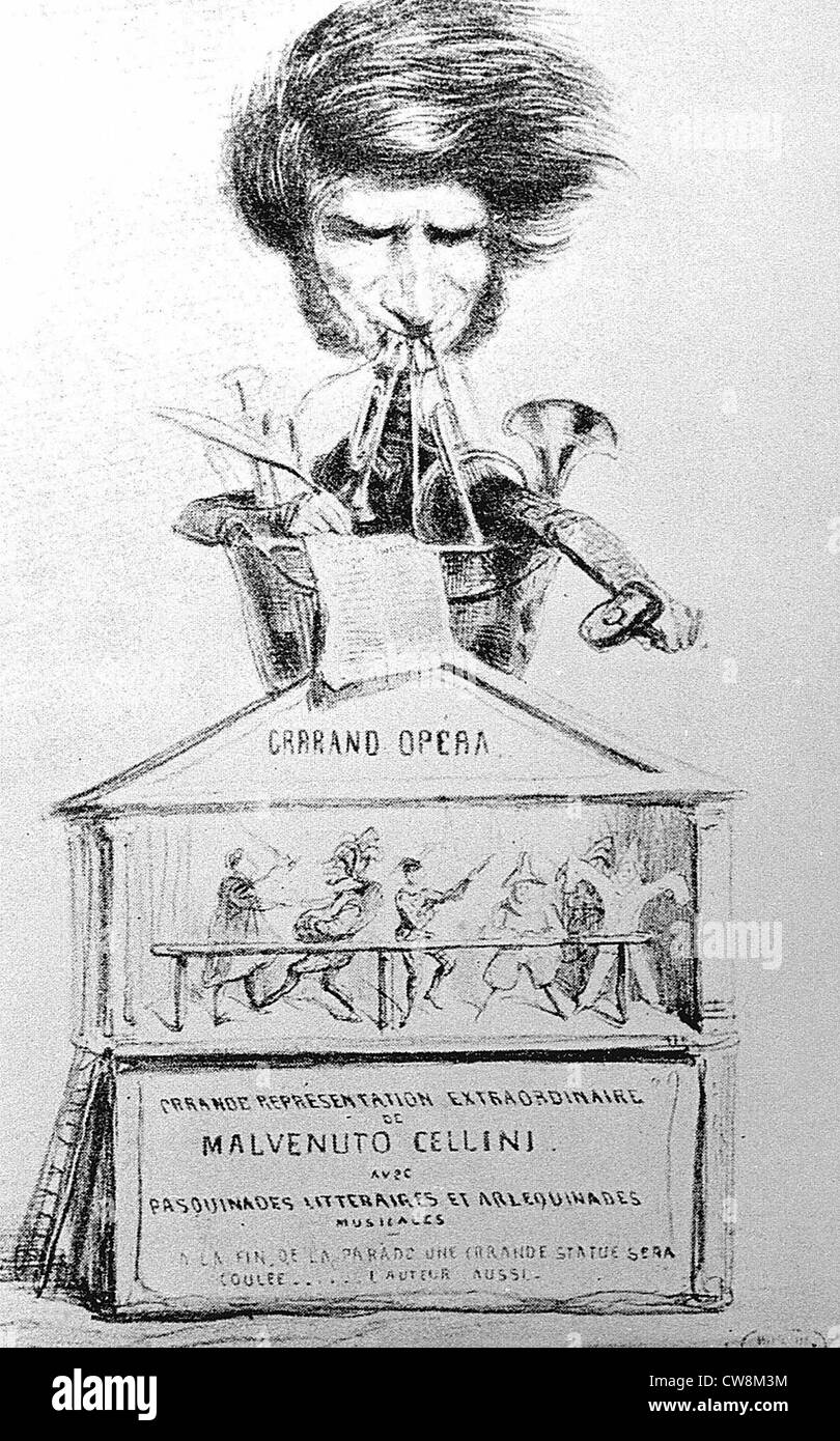 Karikatur von Berlioz Stockfoto