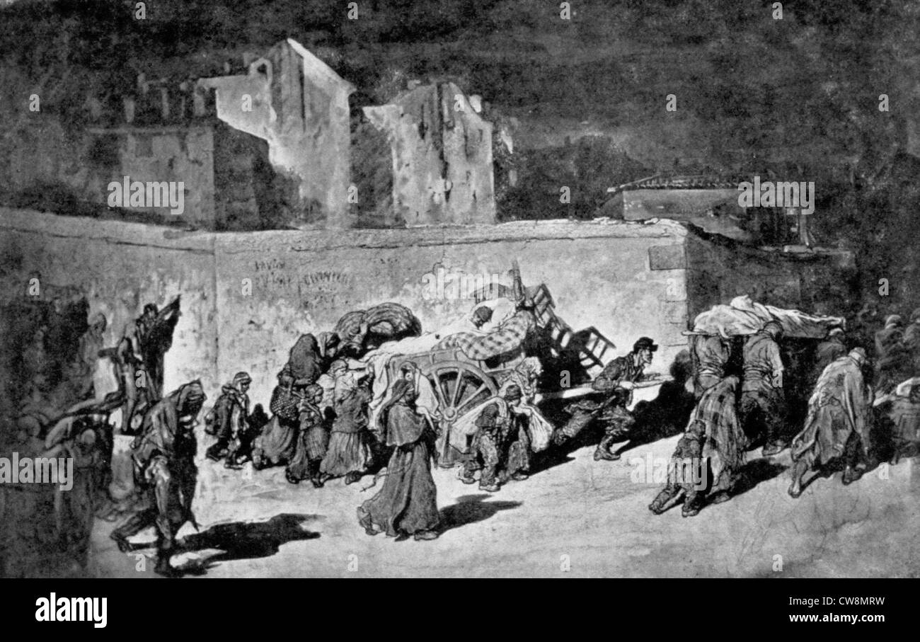 Krieg von 1870, Illustration aus dem späten 19. Jahrhundert Stockfoto