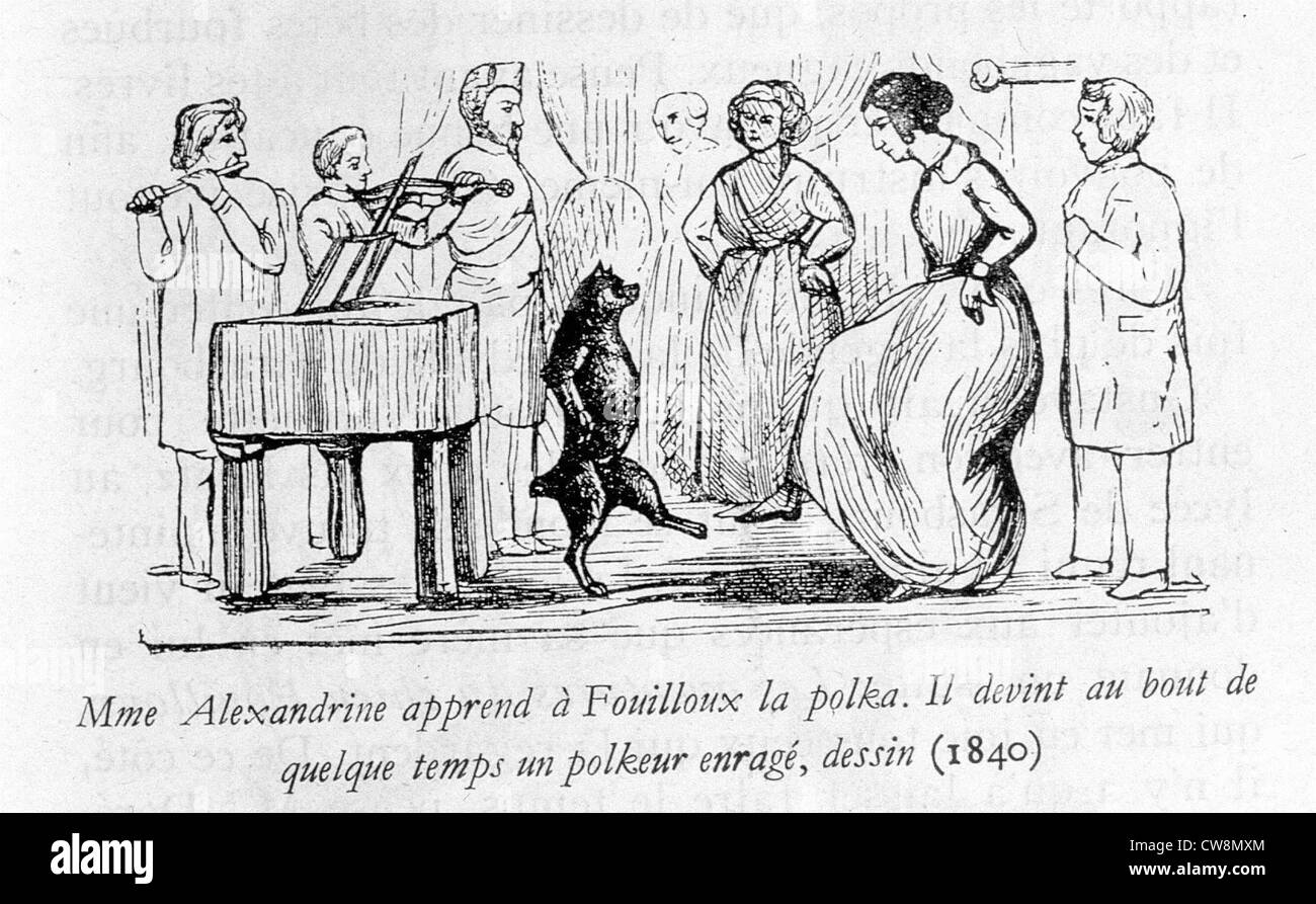 Tanzstunde, Illustration von Gustave Doré Stockfoto