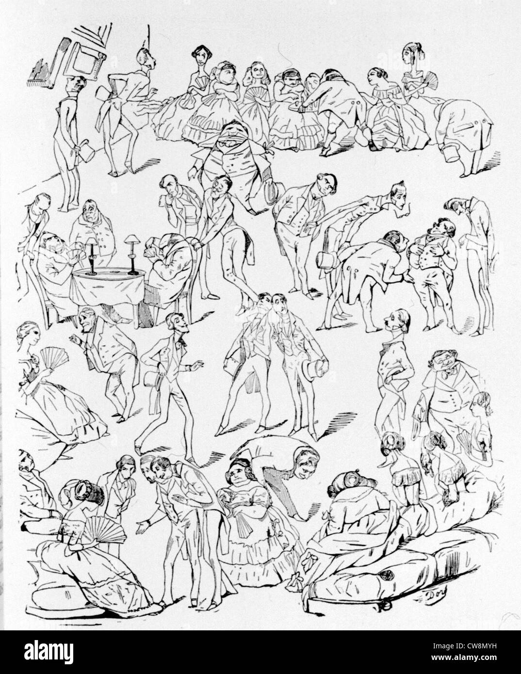 Karikaturen von Gustave Doré Stockfoto
